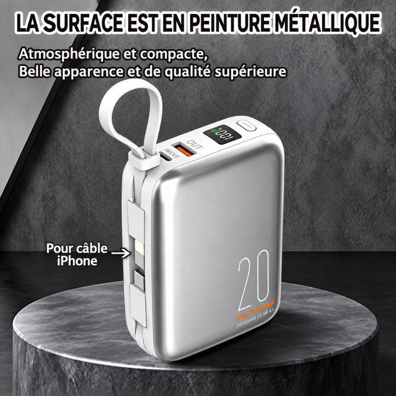 🔋 POWER BANK 20 000 mAh | 22.5W PD ⚡format petite