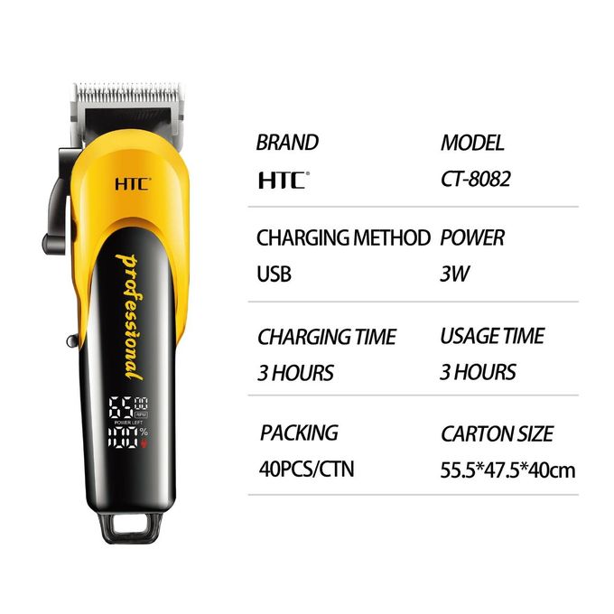 Tondeuse HTC CT-8082 Professional – Rechargeable