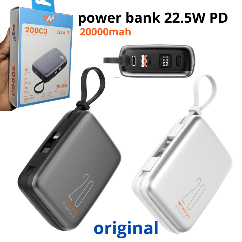 🔋 POWER BANK 20 000 mAh | 22.5W PD ⚡format petite