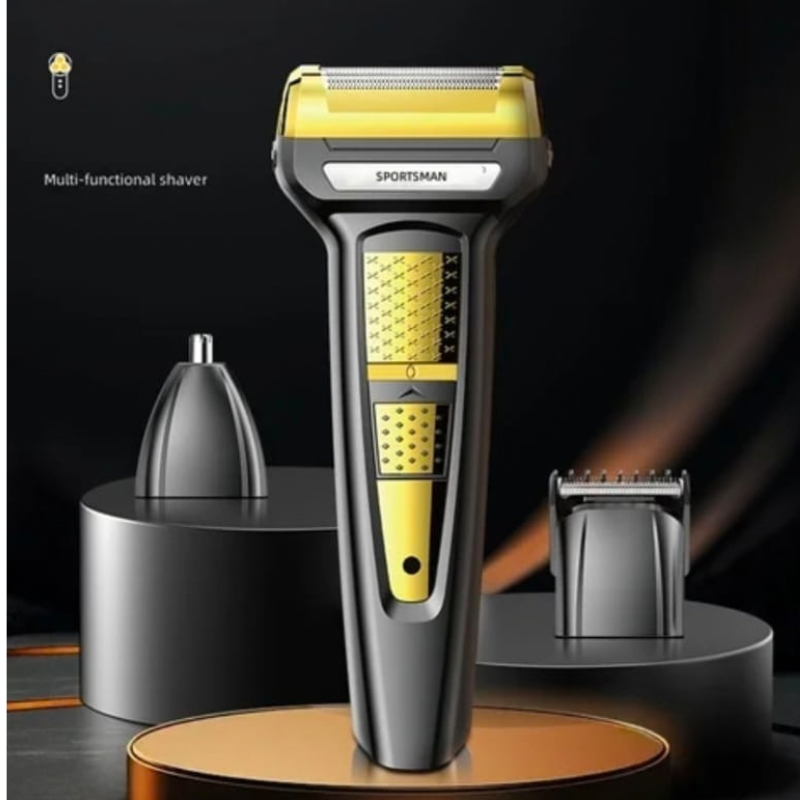 Tondeuse SPORTSMAN 3 EN 1 – Rasoir Multifonction Cheveux, Barbe & Nez