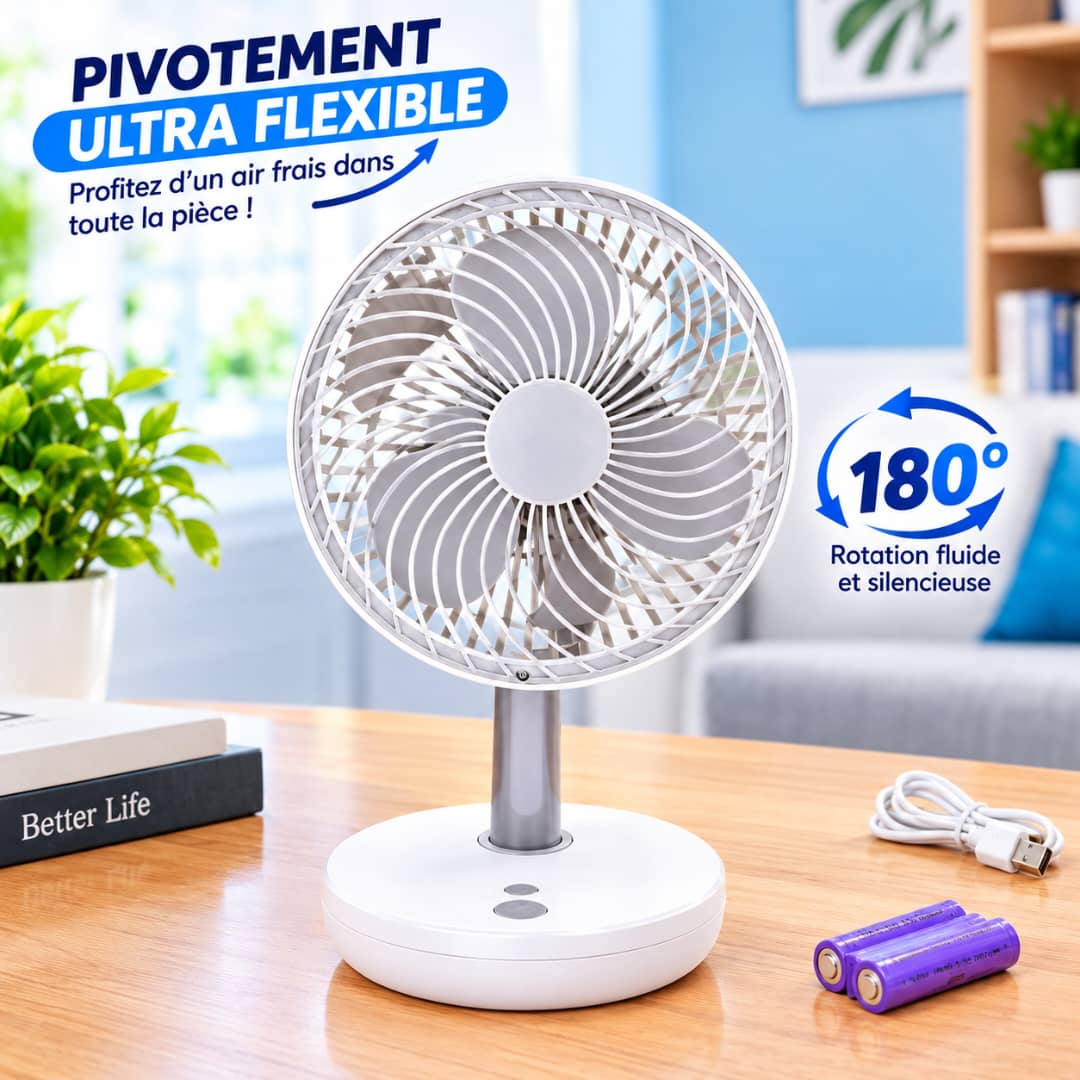 Ventilateur Rechargeable 3 Vitesses