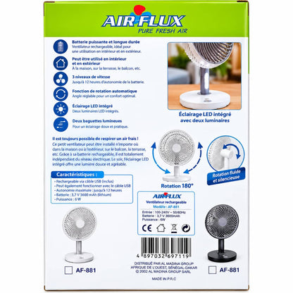 Ventilateur Rechargeable 3 Vitesses