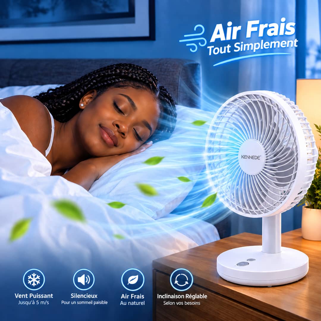 Ventilateur Rechargeable 3 Vitesses